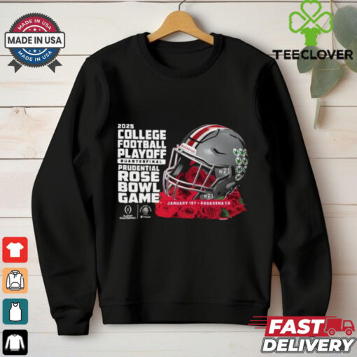 Official Ohio State Buckeyes 2025 College Football Playoffs Quarter Finals Bound Prudential Rose Bowl Game Jan 1st t shirt