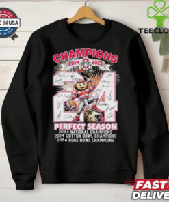Official Ohio State Buckeyes Beat Notre Dame Fighting Irish Helmet 2024 Cotton Bowl Champions 2024 Rose Bowl Champions National Champions 2024 2025 Mascot Signatures T shirts