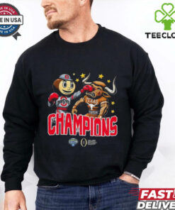 Official Ohio State Buckeyes Beats Texas Longhorns Mascot Goodyear Cotton Bowl 2024 2025 CFP On Jan 10th 2025 At Arlington Texas T Shirts