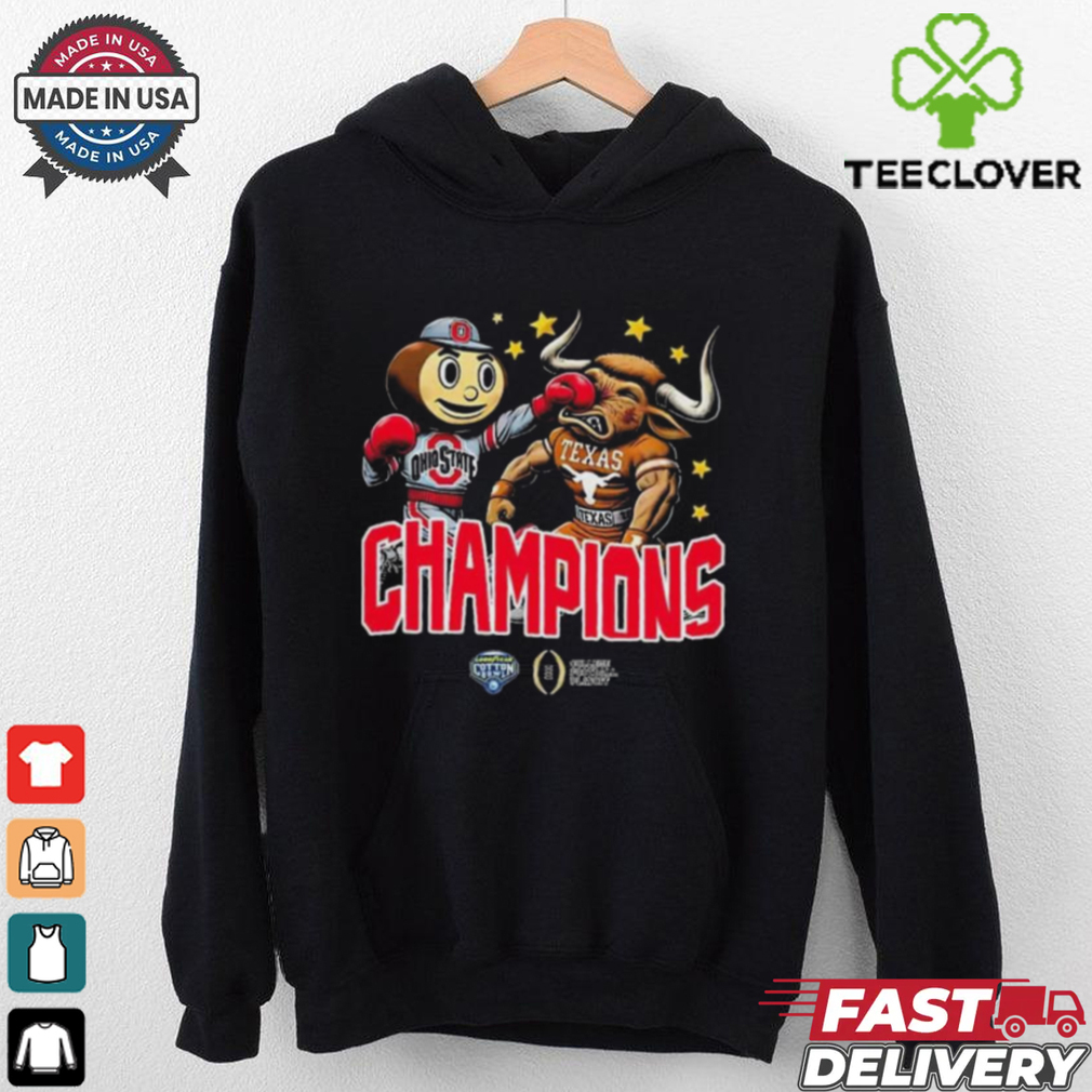 Official Ohio State Buckeyes Beats Texas Longhorns Mascot Goodyear Cotton Bowl 2024 2025 CFP On Jan 10th 2025 At Arlington Texas T Shirts Official Ohio State Buckeyes Beats Texas Longhorns Mascot Goodyear Cotton Bowl 2024 2025 CFP On Jan 10th 2025 At Arlington Texas T Shirts