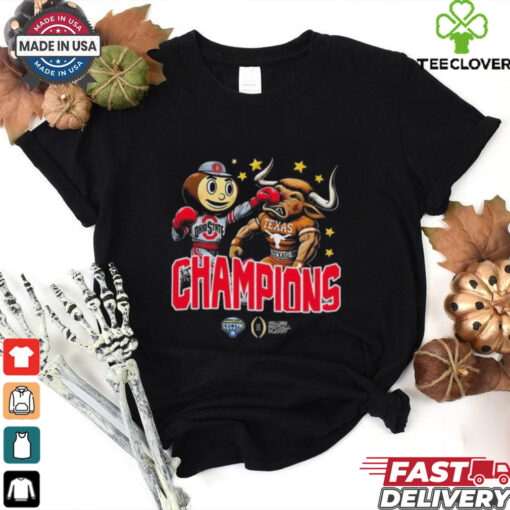Official Ohio State Buckeyes Beats Texas Longhorns Mascot Goodyear Cotton Bowl 2024 2025 CFP On Jan 10th 2025 At Arlington Texas T Shirts
