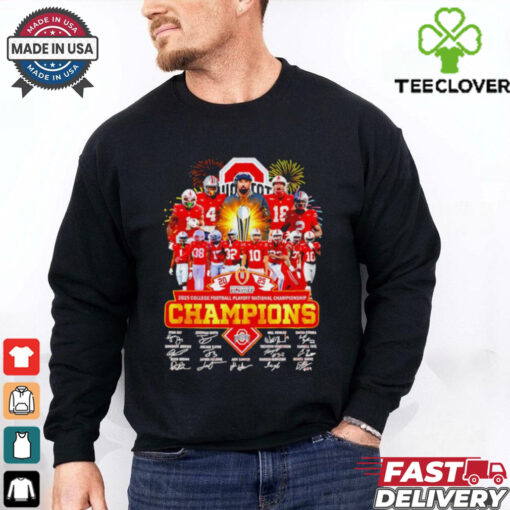 Official Ohio State Buckeyes CFP 2025 National Champions all team signature shirt