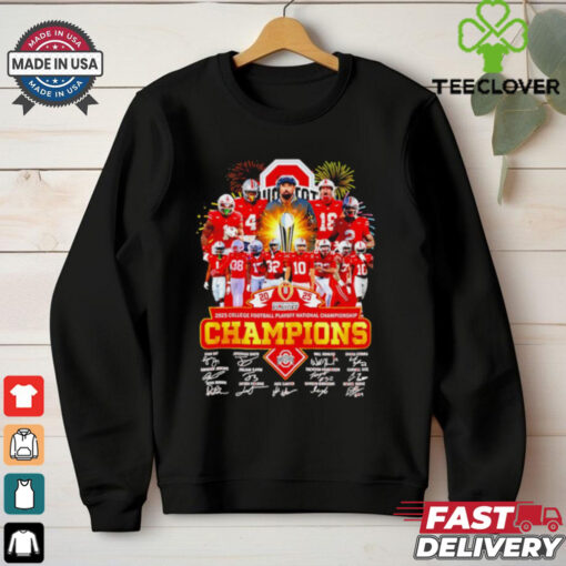 Official Ohio State Buckeyes CFP 2025 National Champions all team signature shirt