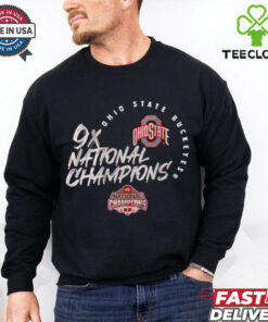 Official Ohio State Buckeyes College Football 9X National Champions 2024 Win Notre Dame Fighting Irish t shirt