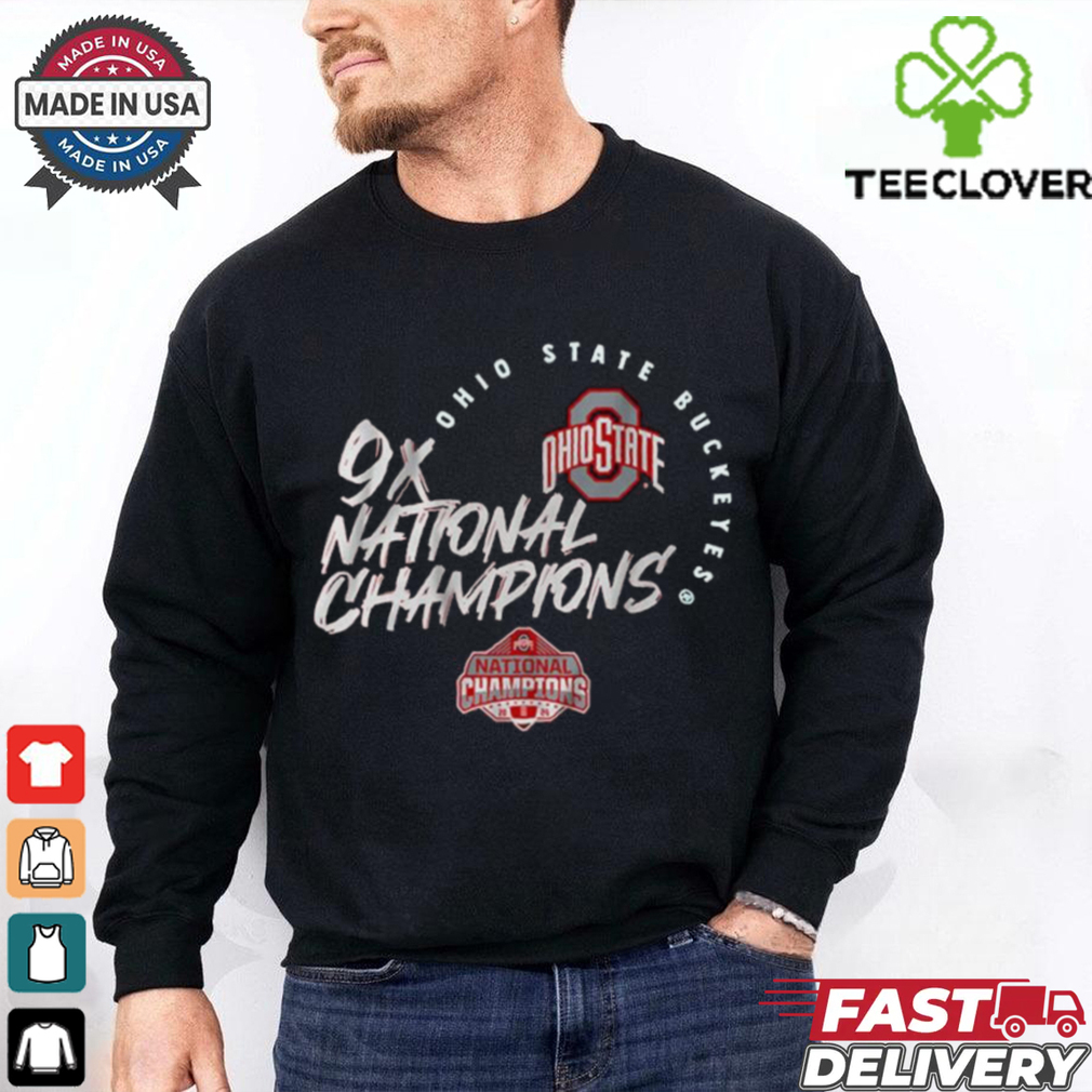 Official Ohio State Buckeyes College Football 9X National Champions 2024 Win Notre Dame Fighting Irish t shirt Official Ohio State Buckeyes College Football 9X National Champions 2024 Win Notre Dame Fighting Irish t shirt