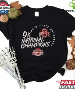 Official Ohio State Buckeyes College Football 9X National Champions 2024 Win Notre Dame Fighting Irish t shirt
