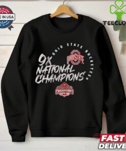 Official Ohio State Buckeyes College Football 9X National Champions 2024 Win Notre Dame Fighting Irish t shirt