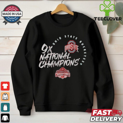 Official Ohio State Buckeyes College Football 9X National Champions 2024 Win Notre Dame Fighting Irish t shirt