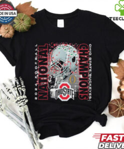 Official Ohio State Buckeyes College Football Playoff 2024 National Champions Confetti Helmet t shirt