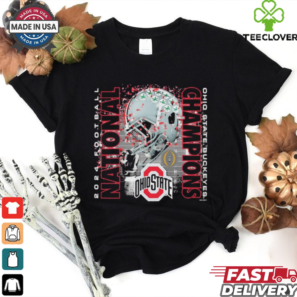 Official Ohio State Buckeyes College Football Playoff 2024 National Champions Confetti Helmet t shirt Official Ohio State Buckeyes College Football Playoff 2024 National Champions Confetti Helmet t shirt