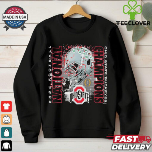 Official Ohio State Buckeyes College Football Playoff 2024 National Champions Confetti Helmet t shirt