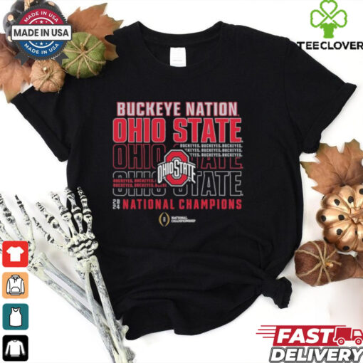 Official Ohio State Buckeyes College Football Playoff 2024 National Champions Slogan T Shirts