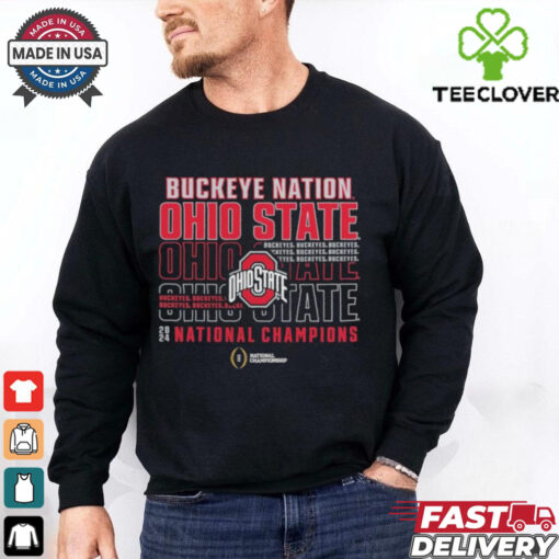Official Ohio State Buckeyes College Football Playoff 2024 National Champions Slogan T Shirts