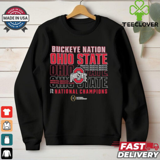 Official Ohio State Buckeyes College Football Playoff 2024 National Champions Slogan T Shirts