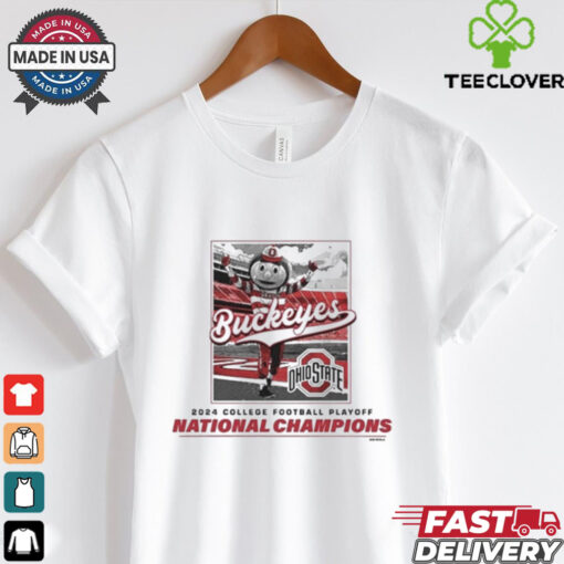 Official Ohio State Buckeyes College Football Playoff 2024 National Champions Stadium Mascot t shirt