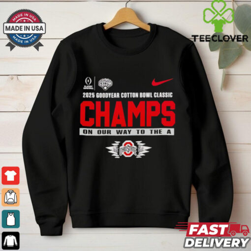 Official Ohio State Buckeyes College Football Playoff 2025 Cotton Bowl Champions logo shirt