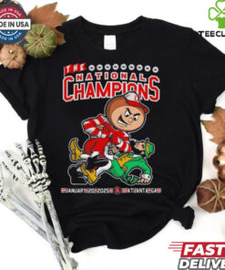 Official Ohio State Buckeyes College Football Playoff NCAA Notre Dame Fighting Irish The National Champions 2025 Mascot T shirts