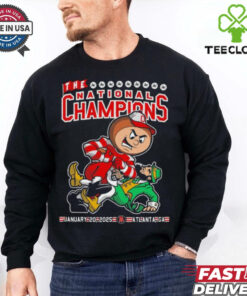 Official Ohio State Buckeyes College Football Playoff NCAA Notre Dame Fighting Irish The National Champions 2025 Mascot T shirts