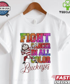 Official Ohio State Buckeyes Fight Cancer In All Color Shirt