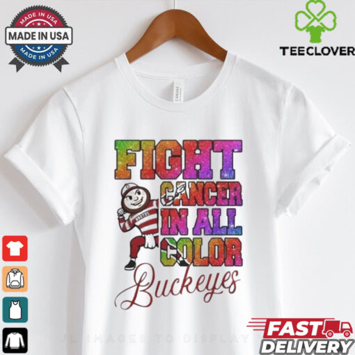 Official Ohio State Buckeyes Fight Cancer In All Color Shirt
