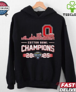Official Ohio State Buckeyes Football 2025 Cotton Bowl Champions Skyline Names Shirt