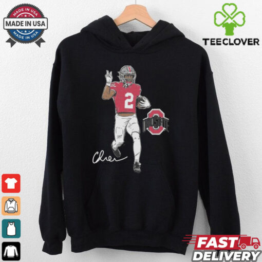 Official Ohio State Buckeyes Football Caleb Downs Superstar Pose Signature t shirt