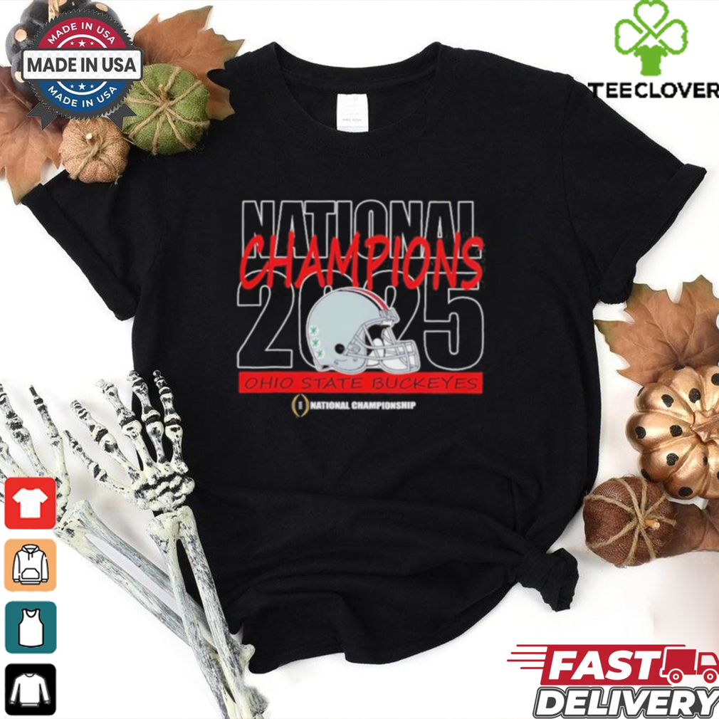 Official Ohio State Buckeyes Football Team 2025 College Football Playoff National Champions Helmet Vintage T Shirt Official Ohio State Buckeyes Football Team 2025 College Football Playoff National Champions Helmet Vintage T Shirt