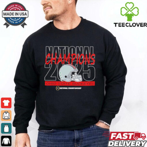 Official Ohio State Buckeyes Football Team 2025 College Football Playoff National Champions Helmet Vintage T Shirt