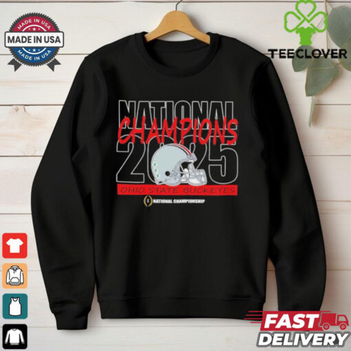 Official Ohio State Buckeyes Football Team 2025 College Football Playoff National Champions Helmet Vintage T Shirt