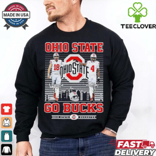Official Ohio State Buckeyes Jeremiah Smith Jaylen McClain Go Bucks T Shirt