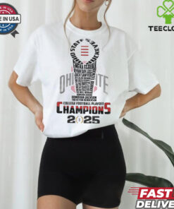 Official Ohio State Buckeyes Name Players Cup CFP Champions 2025 Shirt