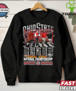 Official Ohio State Buckeyes Paul Brown Woody Hayes Jim Tressel Urban Meyer And Ryan Day National Championship Signatures Coach T shirts