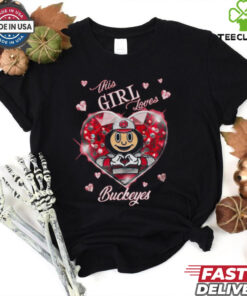 Official Ohio State Buckeyes This Girl Loves Buckeyes True Love 2025 Shirt, featuring a stylish design with the Ohio State Buckeyes logo and the message 