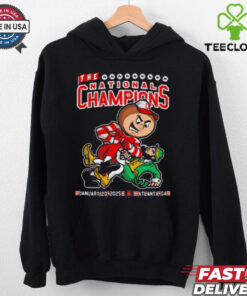 Official Ohio State Buckeyes Vs Notre Dame Fighting Irish The National Champions Jan 20 2025 Atlanta GA Mascot t shirt