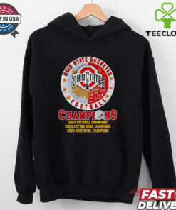 Official Ohio State Buckeyes football Champions 2024 National Cotton Bowl Rose Bowl Champions shirt