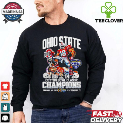 Official Ohio State Cotton Bowl Champions mascot shirt