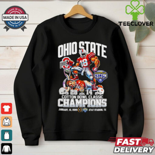 Official Ohio State Cotton Bowl Champions mascot shirt