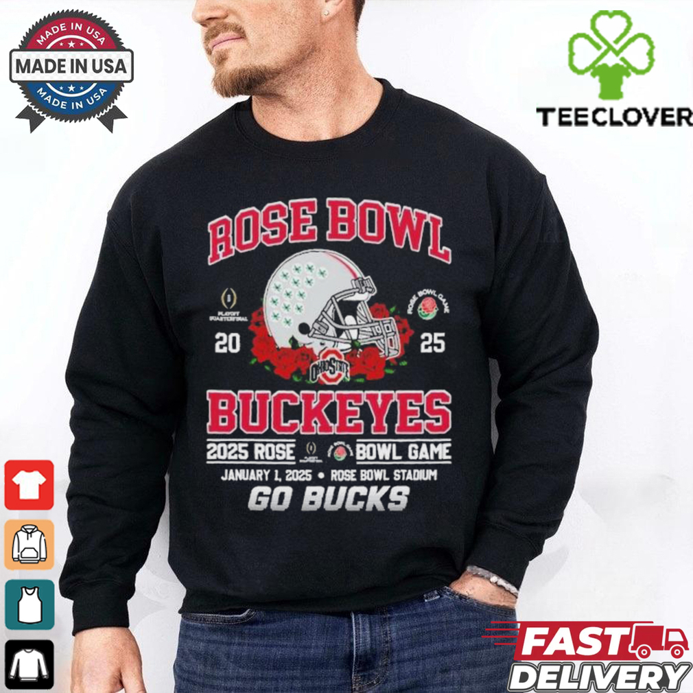 Official Ohio state buckeyes rose bowl game 2025 go bucks T shirt Official Ohio state buckeyes rose bowl game 2025 go bucks T shirt