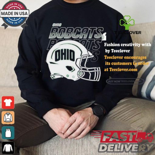 Official Ohio university Football helmet fade T shirt