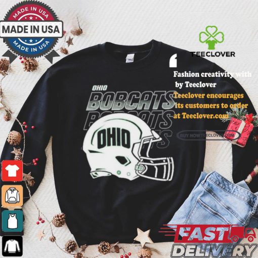 Official Ohio university Football helmet fade T shirt