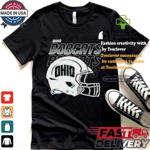 Official Ohio university Football helmet fade T shirt