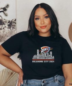 Official Oklahoma City Thunder Basketball Team 2024 City Horizon Shirt