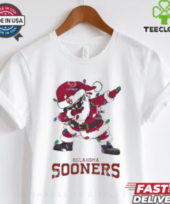 Official Oklahoma Sooners Dabbing Santa Claus Ugly Christmas Light shirt