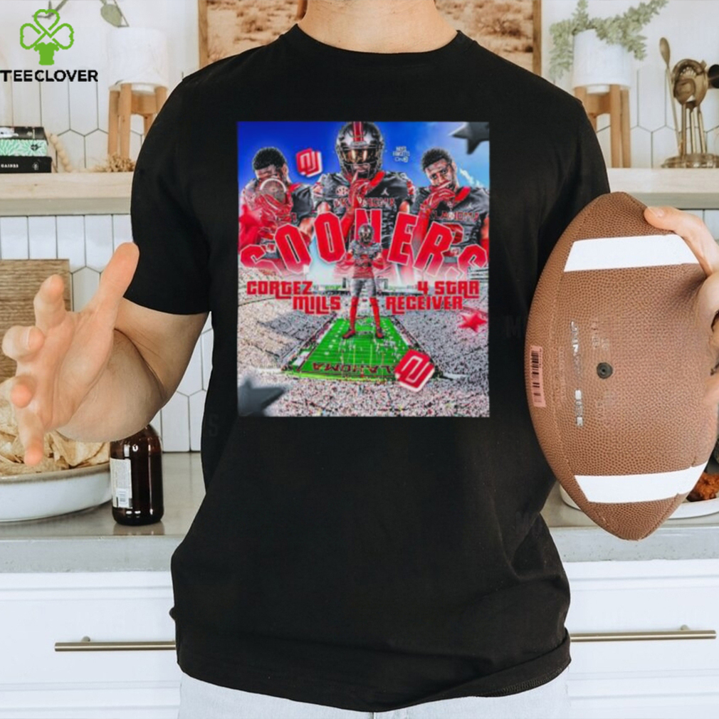 Official Oklahoma Sooners Gortez Milis 4 Star Receiver Shirt Official Oklahoma Sooners Gortez Milis 4 Star Receiver Shirt