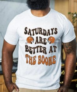 Official Oklahoma State Football Saturdays Are Better At The Boone 2023 Helmet Shirt