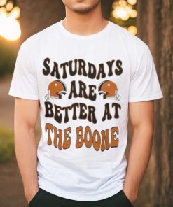 Official Oklahoma State Football Saturdays Are Better At The Boone 2023 Helmet Shirt