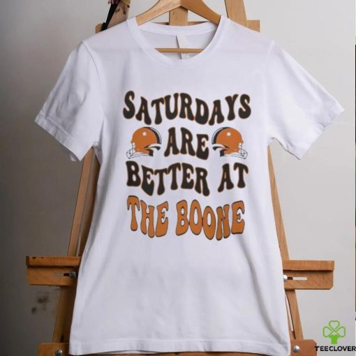 Official Oklahoma State Football Saturdays Are Better At The Boone 2023 Helmet Shirt