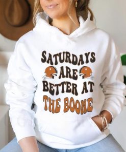 Official Oklahoma State Football Saturdays Are Better At The Boone 2023 Helmet Shirt