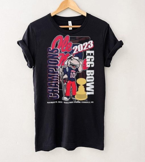 Official Ole Miss Rebels Mascot 2023 Egg Bowl Champions Shirt