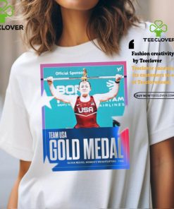 Official Olivia Reeves Team USA Gold Medal Women’s Weightlifting 71kg Paris Olympic 2024 Poster t shirt